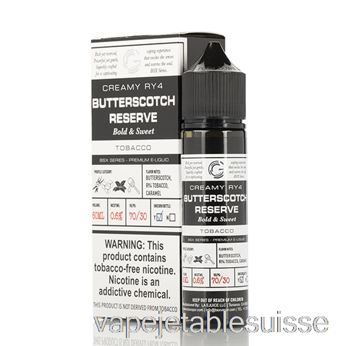 Vape Suisse Réserve De Caramel écossais - Série Bsx - 60ml 0mg
